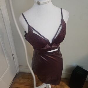 Leather dress Purple